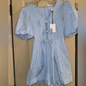MABLE POWDER BLUE BOW DRESS